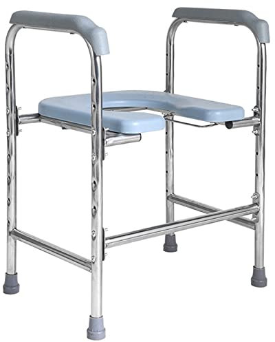 Komfort-Toilettenstuhl, Toilettensitz für ältere Menschen, Toilette für das Badezimmer, Unterstützung für ältere Menschen, Seniorenstuhl mit Toilette oder behindertengerechter Toilette, Duschhocker