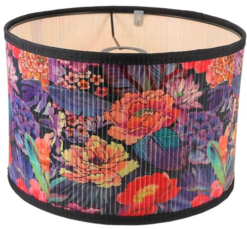 KICHOUSE paralume in bambù paralume intrecciato copertura della lampada del lampadario paralumi Paralume rustico paralume vintage vita paralume d'epoca paralume a cesto BAMBINE BOHO Metallo