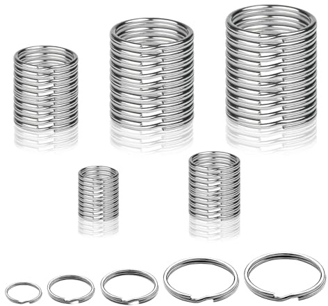 100 Stück Schlüsselringe15/20/25//28/30mm schlüsselringe edelstahl Silber | Schlüsselring Metall Rund Schlüsselanhänger Ring für Schlüssel,Schlüsselanhänger Zubehör,Basteln,Ornamente und DIY