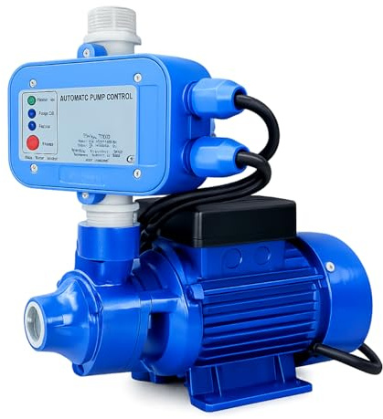 Grupo de Presión Automático 0.5 CV 230V con Prescontrol – Bomba de Agua Doméstica 2000 L/h para Vivienda, Depósito y Riego