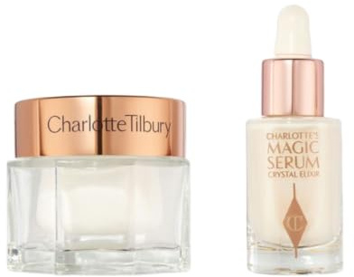 Charlotte Tilbury Charlotte's Iconic Magic Mini Skin Set, Gesichtscreme und Magic Serum Crystal Elixir, 3-teilig