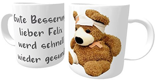 Kilala Namenstasse Gute Besserung | Kakaotasse | Teetasse |Genesungsgeschenk | Krankenhausbesuch | Gesundheit | Krankheit | Krankenhaus | incl. Geschenkverpackung