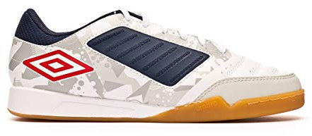 Umbro Herren Chaleira Liga Futsalschuhe, Weiß (White/Vermillion/Dark Navy A93)
