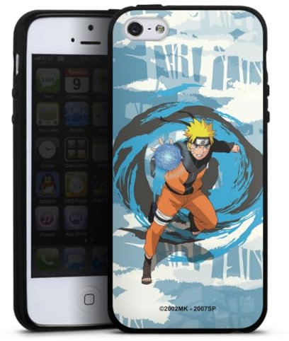 DeinDesign Coque en Silicone Compatible avec Apple iPhone SE (2016-2019) Étui Silicone Coque Souple Produit sous Licence Officielle Manga Naruto Shippuden