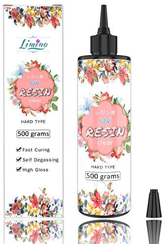 UV Harz - 500g Kristallklarer Kleber, Ultraviolett Härtendes Epoxidharz für die Schmuckherstellung, Handwerkliche Dekoration - Harter Transparenter Kleber Harz für Gießen und Beschichten, Harzformen