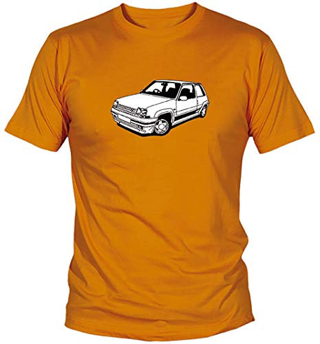 Camisetas EGB Camiseta Adulto/niño R-5 Copa Turbo ochenteras 80´s Retro (Naranja, L)