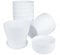 KINGLAKE, 8 vasi da fiori in plastica bianca da 14 cm, per interni con pallet/vassoi, per ufficio e casa