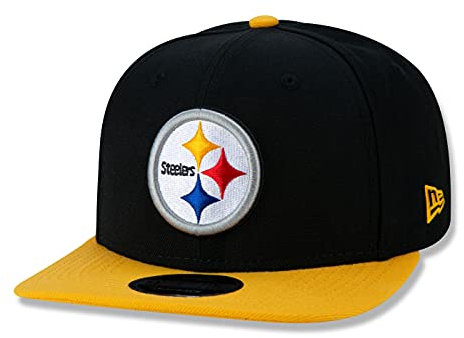 New Era Pittsburgh Steelers NFL Two Tone Schwarz Gelb Verstellbare 9Fifty Original Fit Snapback Cap - One-Size