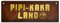 Pipi-Kaka-Land Metallschild mit Klo Motiv