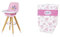BABY born 829271 Hochstuhl – moderner Puppenhochstuhl in Holzoptik in weiß und rosa & 826508 Windeln für 43cm Puppe - Einfach für Kleine Hände, Kreatives Spiel, ab 3 Jahren