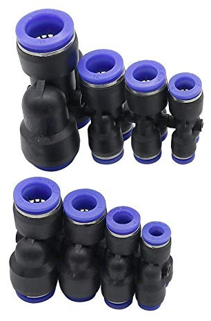 Raccordi per tubi da giardino 3 Way Port Y 12mm 8mm 10mm 6 millimetri 4 millimetri 16 millimetri OD del tubo flessibile tubo di spinta in attacco rapido nebulizzazione sistema slip-lock Ridurre Giunti