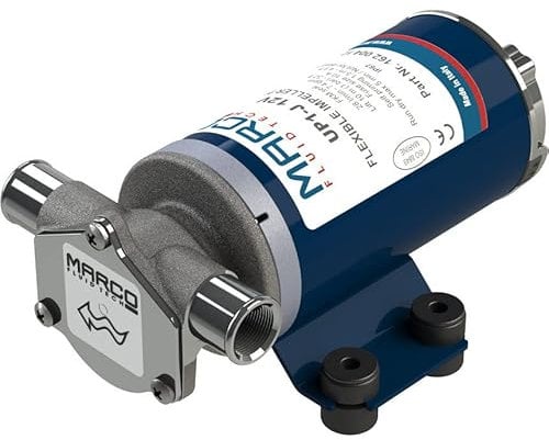 MARCO UP1-J - Bomba de impulsor de goma, 12 V, 28 l/min, azul