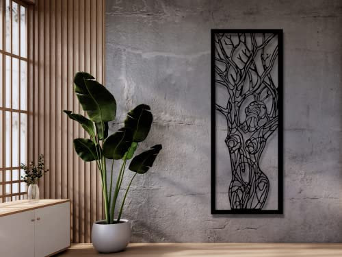 VAILLA aum Wanddeko, Wandbild aus Holz, Wandtatoo, Wand deko in Schwarz Gold, Home Wall Art Dekoration, Wandaufkleber 3D, Moderne, Bilder für Zuhause Büro Schlafzimmer, Wohnzimmer und Küche