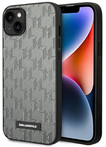 Karl Lagerfeld KLHCP14SSAKLHPG Hülle für iPhone 14 6,1 hardcase grau/Grey Saffi