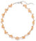 Bulinlin Damen Kristall Perlenkette Silber Boho Statement Choker Halskette für Frauen Modeschmuck Geburtstagsgeschenke（Orange）