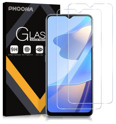 Phoona Protector de Pantalla para OPPO A16/A16s/A54s, 2 Unidades Cristal Templado Protector Pantalla para OPPO A16, Dureza 9H, Sin Burbujas, Antiarañazos(6,52 Pulgadas)