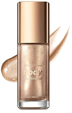 GL-Turelifes Flüssiger Body Highlighter Liquid Illuminator Makeup Shimmer Contour Liquid Face & Body Gloss Makeup Waterproof Moisturizing Beach Sexy Highlighter Gloss Oil (#2)