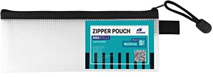 LEVIATAN 12er Set 85x210mm Zip-Beutel Reisetasche Transparente Reißverschlusstaschen Reißverschluss Dokumententaschen Wasserdichte Bag Lagerung von Schreibwaren, Kosmetikwaren