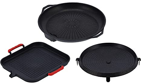 Sartén Teppanyaki, Placa De Barbacoa Multifunción, Bandeja Para Hornear Antiadherente Para Barbacoa Portátil Para Restaurante En Casa Al Aire Libre(Non-Stick Double-Sided Grill Pan)