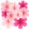 EASY JOY Pink Paper Flowers Party Decorations Paper Fans Classroom Decorations Spring Floral Backdrop Hanging Pink Party Decor for Birthdays Baby Shower Spring Summer Garden Home Wall