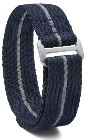 watchdives Nylon-Uhrenarmband, Klettverschlüsse, Einteiliges Uhrenarmband 20mm 22mm, Sportuhrenarmbänder für Männer und Frauen Passend für 6,3-9,0 Zoll Handgelenk