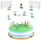 9 Pcs Football Cake Topper, Football Cake Toppers, Football Cake Decorations, Football Decorations and Sports Themed Cakes Decorations Personalised Cake Plugin Boys Party Supplies