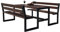 Rattanland® Gartenbank mit Tisch, Gartentisch mit Zwei Gartenbänken, Gartenmöbel Set Holz, Biertischgarnitur, Sitzgruppe Garten, Picknicktisch, Bierbank, Sitzgruppe Outdoor (Palisander)
