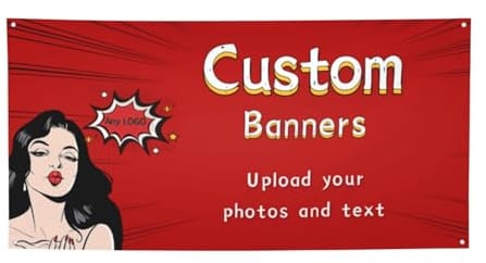 Pancarta Personalizada para Publicidad Exterior, Fiesta de Cumpleaños, Graduación, Decoración de Boda y Navidad - Con Foto y Texto