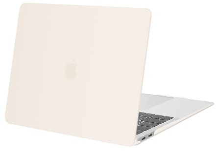 MOSISO Hülle Kompatibel mit MacBook Air 13 Zoll 2021 2020 2019 2018 A2337 M1 A2179 A1932 Retina Display mit Touch ID, Schützend Plastik Hartschale Schutzhülle Cover, Beige