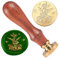 DELORIGIN Wachs Siegelstempel Mit Buch/Teetassen Blumenmotiv 25 mm Messing Wachssiegelstempel Vintage Blumen Wachsstempel Für Einladungskarten Geschenkverpackungen Umschläge Weinpaket Dekoration