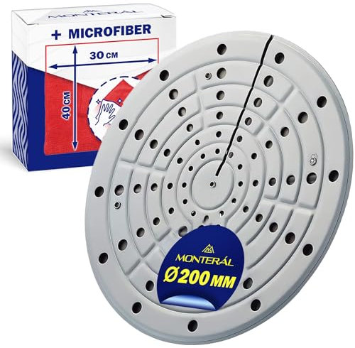 Simmerplatte für Gasherd Durchmesser Ø 200 mm aus Aluminium - Kit Enthält ein Microfasertuch - Garantie 10 Jahre - MONTERAL