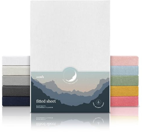 Laleni Jersey Spannbettlaken 80x160 cm Babybett - Oeko-TEX zertifiziertes Hausbett Spannbettlaken - Kinder Hausbett Bezug aus 100% Baumwolle - Spannbettlaken Hausbett - Baby Bettwäsche in Weiß