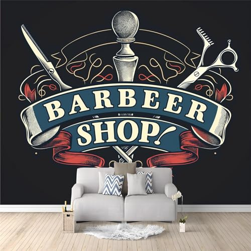 Papier Peint Photo salon de coiffure250 x 175 cm (W x h) Non-Tissé Poster Géant Mural 3D Décoration Murale Premium, Pour Salon Chambre Adulte Chambre D'Enfants & Bureau