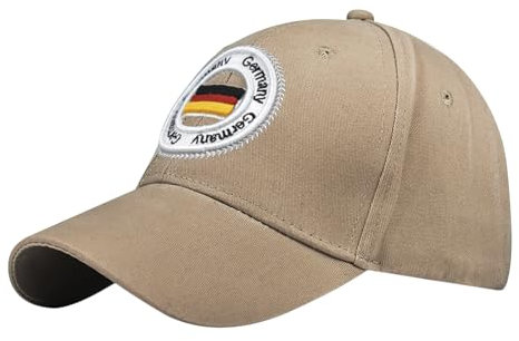 Baseball-Kappe Deutschland Germany Cap Muetze Baumwoll Basecap verstellbare Schirmmütze Hip-Hop Hut Sonnenhut Baseballkappe Sporthut mit Deutschen Flagge für Männer und Frauen