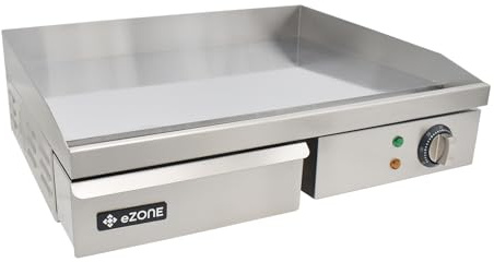 eZone Hard Chrome Commercial Electric Griddle Single Zone 55cm 3kW 230V