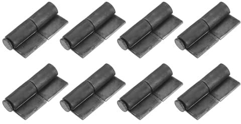 Sourcing Map 8 Pack 3-1/3 x 1-4/7 Carbon Steel Weldable Flag Hinges with Removable Pin, Weldable Lift Off Hinges for Metal Gate Swing Door Trailer Ramp