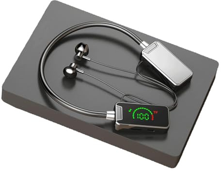 Generisch Casque de nuque sans fil - Casque de diffusion en direct - Carte son - Casque résistant à la transpiration - Écran LED - Pour l'extérieur