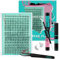 Kit de pestañas naturales 160PCS con enlace blanco de pestañas y sello, eliminador de pegamento de pestañas y aplicador, pestañas invisibles Kit de pestañas de banda ancha (Lavendy, D-Mix8-16mm)