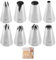 Douilles Patisserie 8pcs 25 mm Buses à Douille Réutilisables Douilles Gâteaux en Acier Inoxydable pour la Décoration Pâtisserie Cupcakes Muffins Tarte Cookies (1M,2D,1A,6B,580,108E,2F,R6)