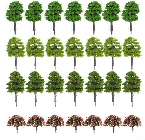 Lot de 70 mini arbres miniatures en plastique pour bricolage, artisanat, modélisme, paysage, paysage