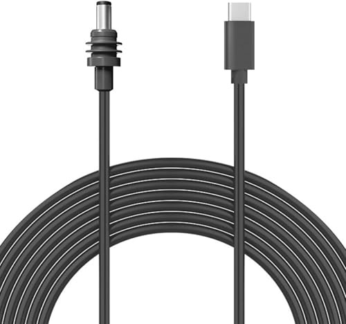 Cable de for For Starlink Mini USB C, for For Starlink Mini USB C a Cable de alimentación de CC, reemplazo de cordón de extensión de Goma Impermeable de 100W, Cable de Tipo C para (1M)