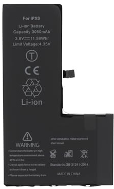 Batterie Haute Capacité Compatible pour iPhone X/XS/XR/XS Max – Kit de Réparation Batterie – Qualité Premium – Outils Inclus (iPhone XS | 3050mAh)