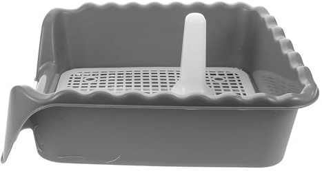Artibetter Bac à Litière pour Chiot avec Colonne D'induction en Plastique, Plateau D'entraînement pour Chien D'intérieur et Balcon, Protection Anti-éclaboussures et Grille Plusieurs Styles