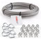 Seilwerk STANKE 50m fune di acciaio zincato, fune di acciaio 5mm 6x7, 8x ditale, 16x morsetto di prua - SET 3