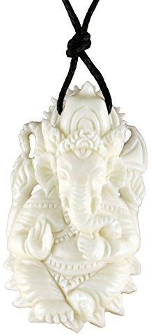 Island Piercings Ganesha Halskette Anhänger Amulett aus Knochen PB389