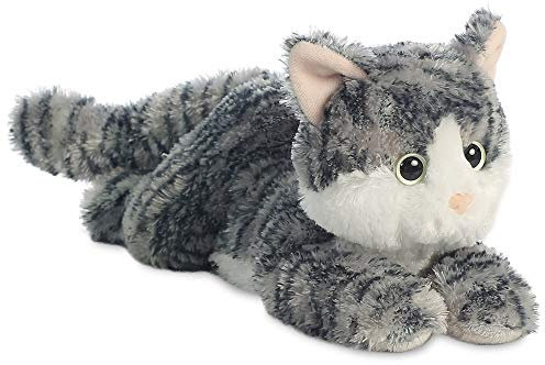 Aurora, 31538, Flopsies Lily Katze, 30cm, Plüschtier, grau