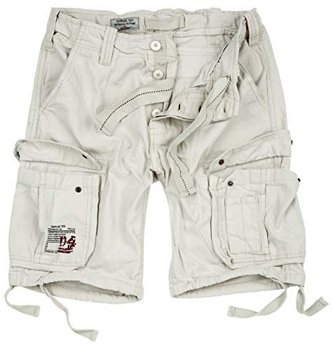 Surplus Raw Vintage Airborne Vintage Herren Cargo Shorts, matt Weiss, 6XL
