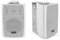 Audibax Elipse 6 White - Enceintes Hi-FI Passives d'Étagère - Paire d'Enceintes Stéréo à 2 Voies - Puissance Continue de 40W - Support Mural Inclus - Haut-Parleurs de Graves 6,5
