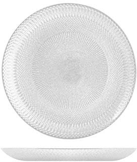 H&h set 6 piatti frutta glam in vetro colore bianco cm21