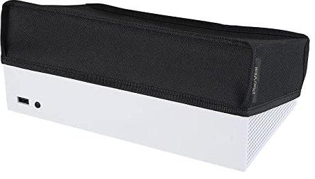 PlayVital Horizontal Staubschutze Hülle für Xbox Series S Konsole,Spritzwasserdichte Tasche Cover Staubhülle Schutzhülle Abdeckung Case-Schwarz